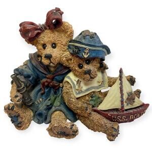 Boyds Bears Shipmates resin figurine, Elvira & Chauncy Fitzbruin statue